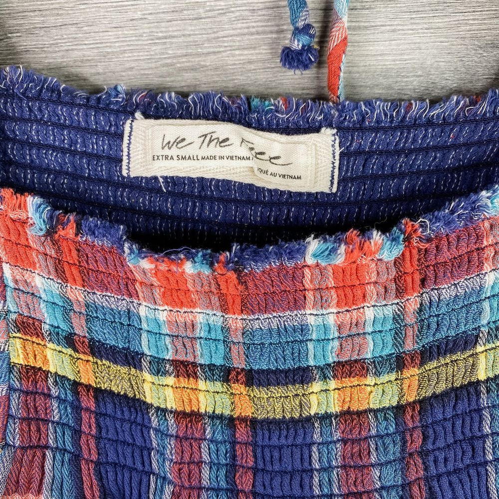 NWT Free People Sienna Plaid Ruffle Pullover Top - Picture 7 of 10